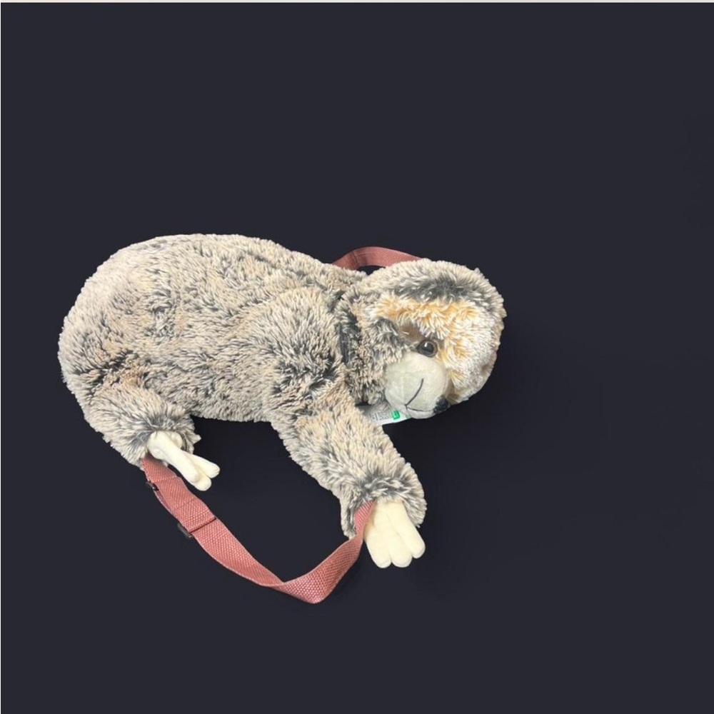 Cuddly Sloth  back bag for men - Brown and Cream